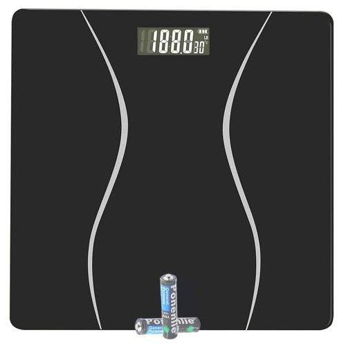 Scale for Body Weight, Digital Bathroom Scale, Weight Scales for People,Body Scale,Black,Max:400LB/180KG,2 Weighing Units: LB/KG