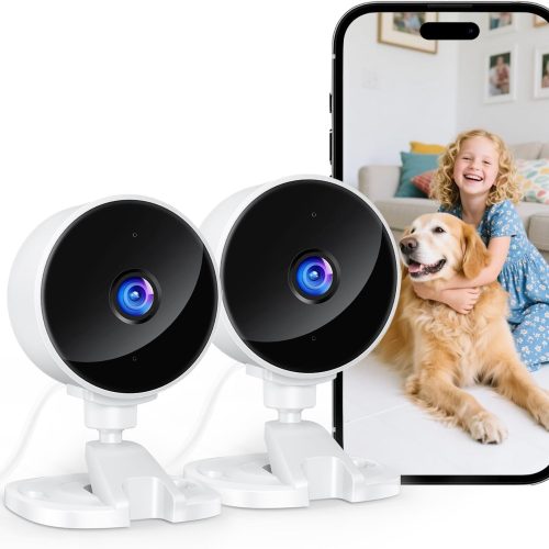 Indoor Security Camera for Baby Monitor, Home & Pets, 2.4GHz WiFi