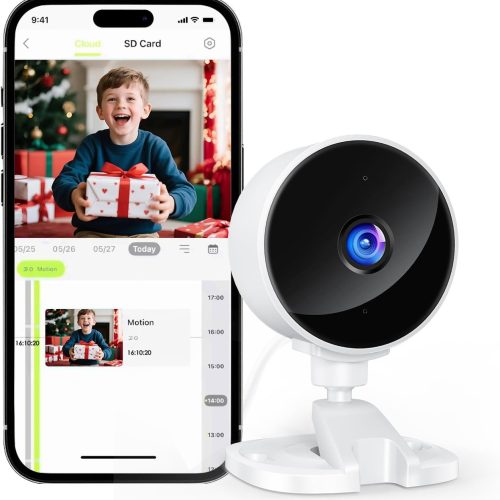 Indoor Security Camera for Baby Monitor, Home & Pets, 2.4GHz WiFi